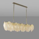 Loft Industry Modern - Glass Feathers Linear Chandelier 2